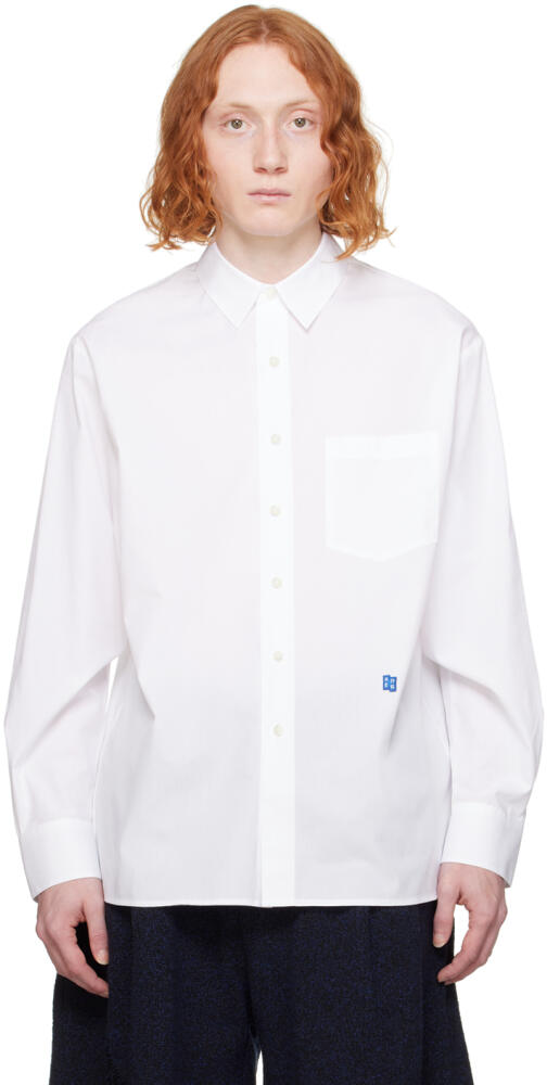 ADER error White Significant Button Long Sleeve Shirt Cover