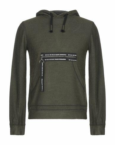 Daniele Alessandrini Man Sweatshirt Military green Acrylic, Polyester, Elastane Cover