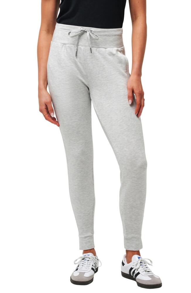 TravisMathew Cloud Terry Drawstring Joggers in Heather Light Grey Cover