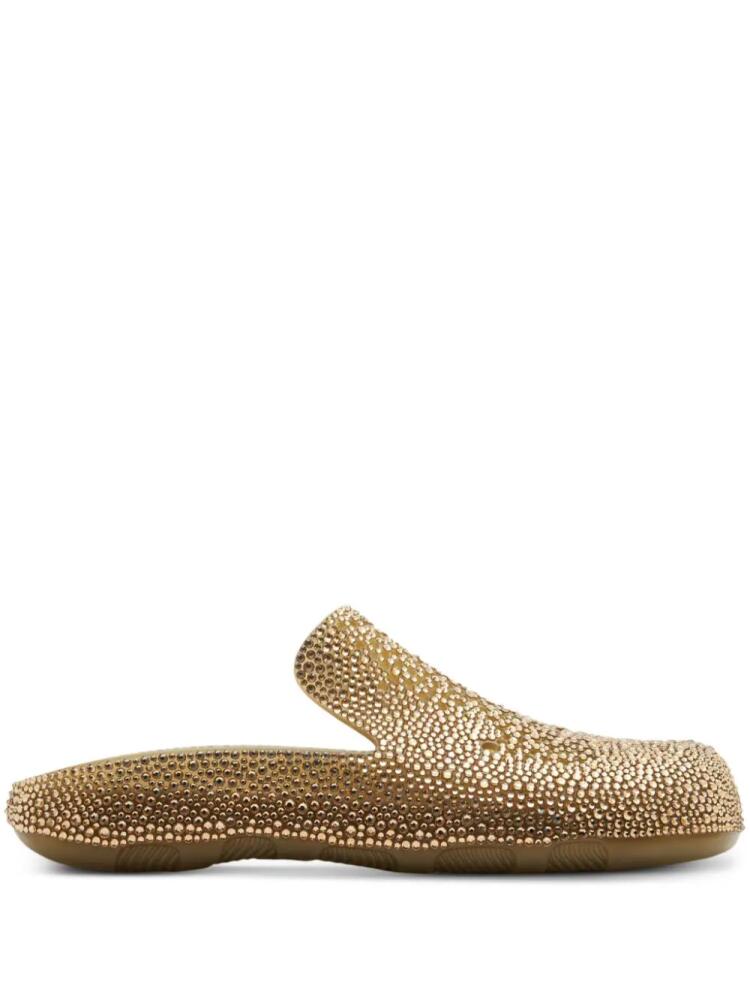 Burberry crystal-embellished stingray clogs - Gold Cover