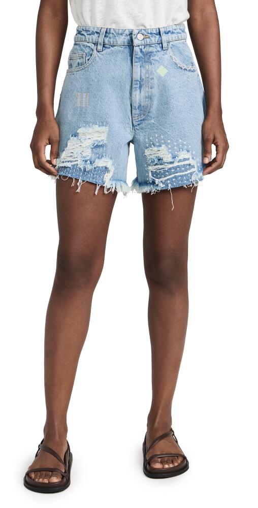 Sea Marion Mended Denim Shorts Blue Cover