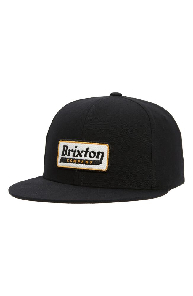 Brixton Steadfast Twill Baseball Cap in Black Cover