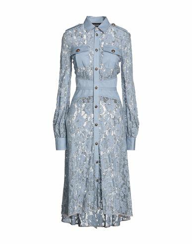 Dsquared2 Woman Midi dress Sky blue Viscose, Polyamide, Cotton, Polyester Cover