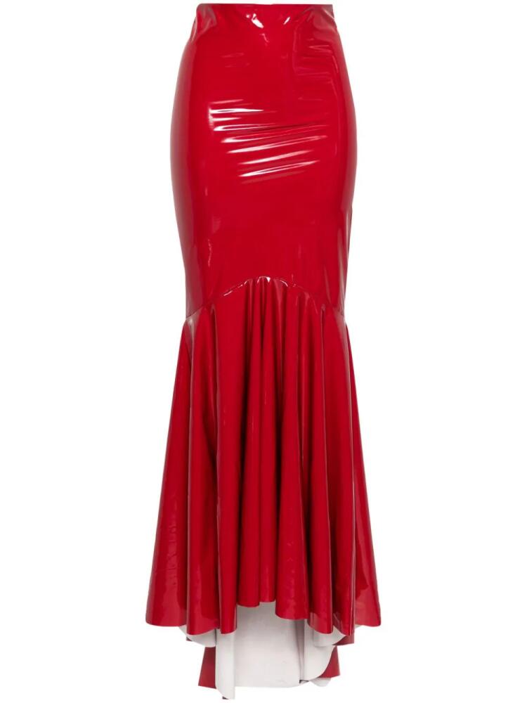 Atu Body Couture patent-finish mermaid maxi skirt - Red Cover