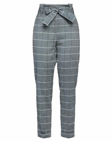 D. exterior Woman Pants Grey Linen, Polyester Cover