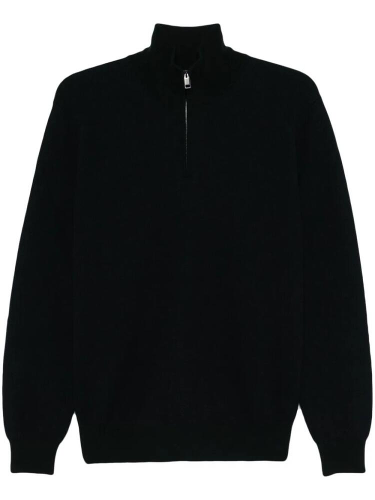 Brioni half-zip mock neck sweater - Blue Cover