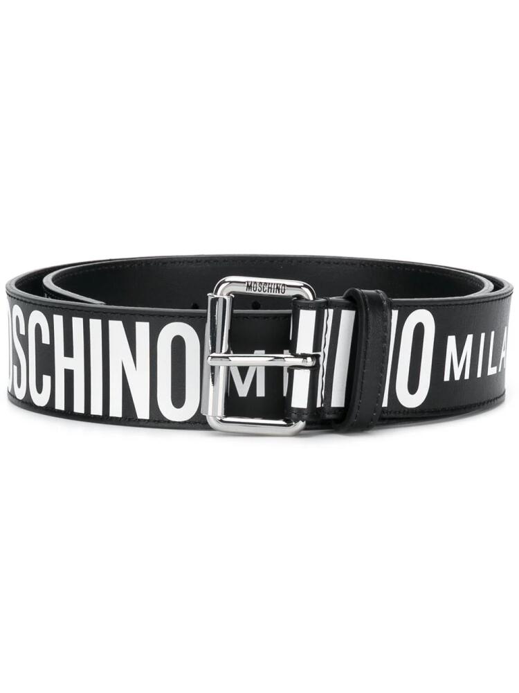 Moschino all-over logo belt - Black Cover