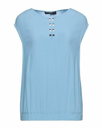 Trussardi Jeans Woman Top Sky blue Rayon Cover