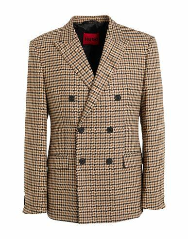 Hugo Man Blazer Sand Polyester, Viscose, Elastane Cover