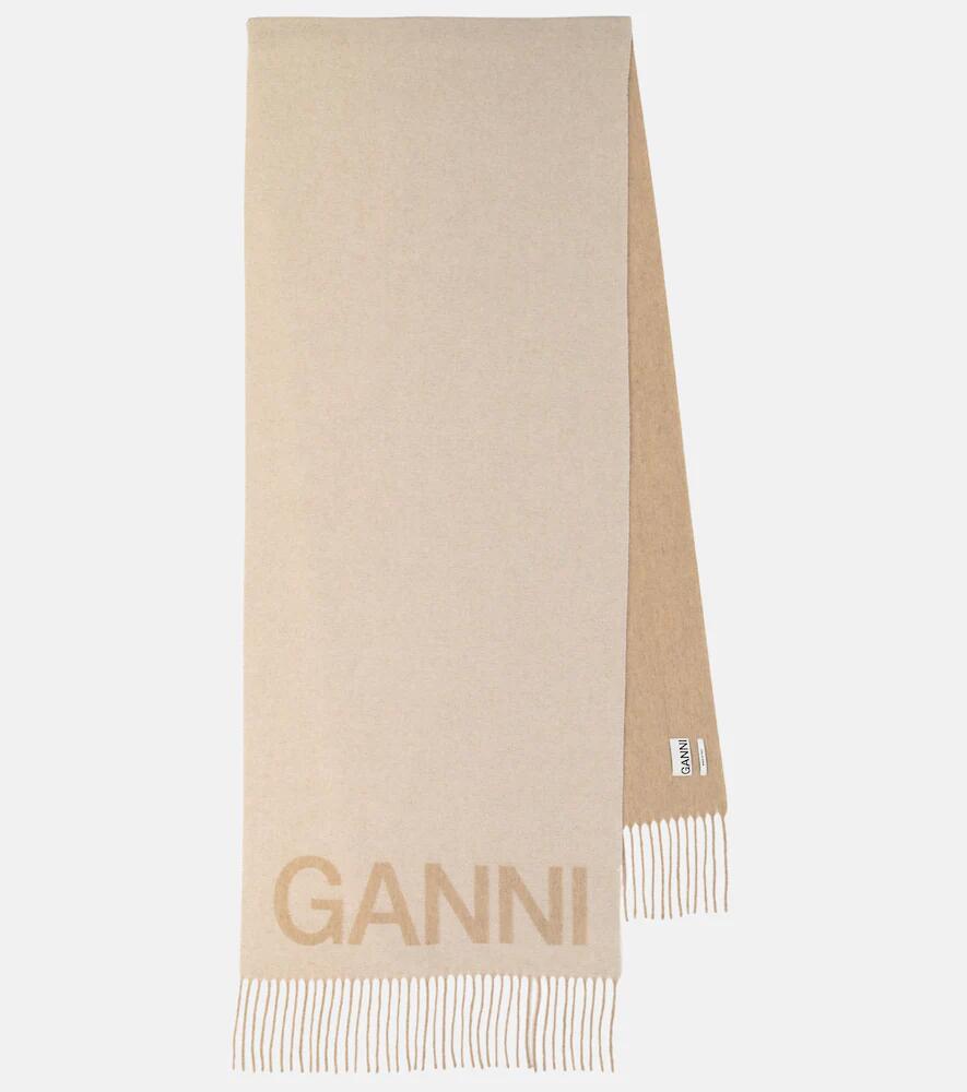 Ganni Fringed wool scarf Cover