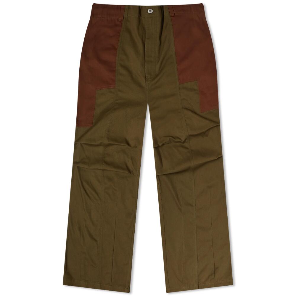 P.A.M. Men's Contrast Pondering Wide Leg Pants in Olive Cover