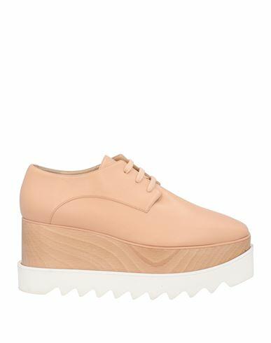 Stella Mccartney Woman Lace-up shoes Salmon pink Textile fibers Cover