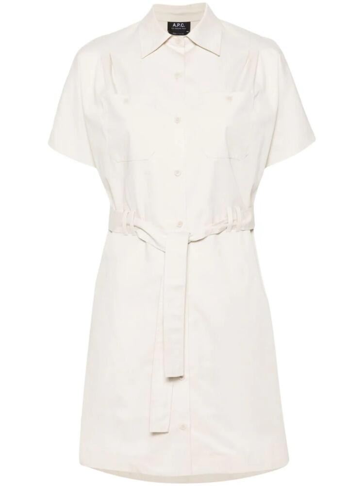 A.P.C. shirt mini dress - Neutrals Cover