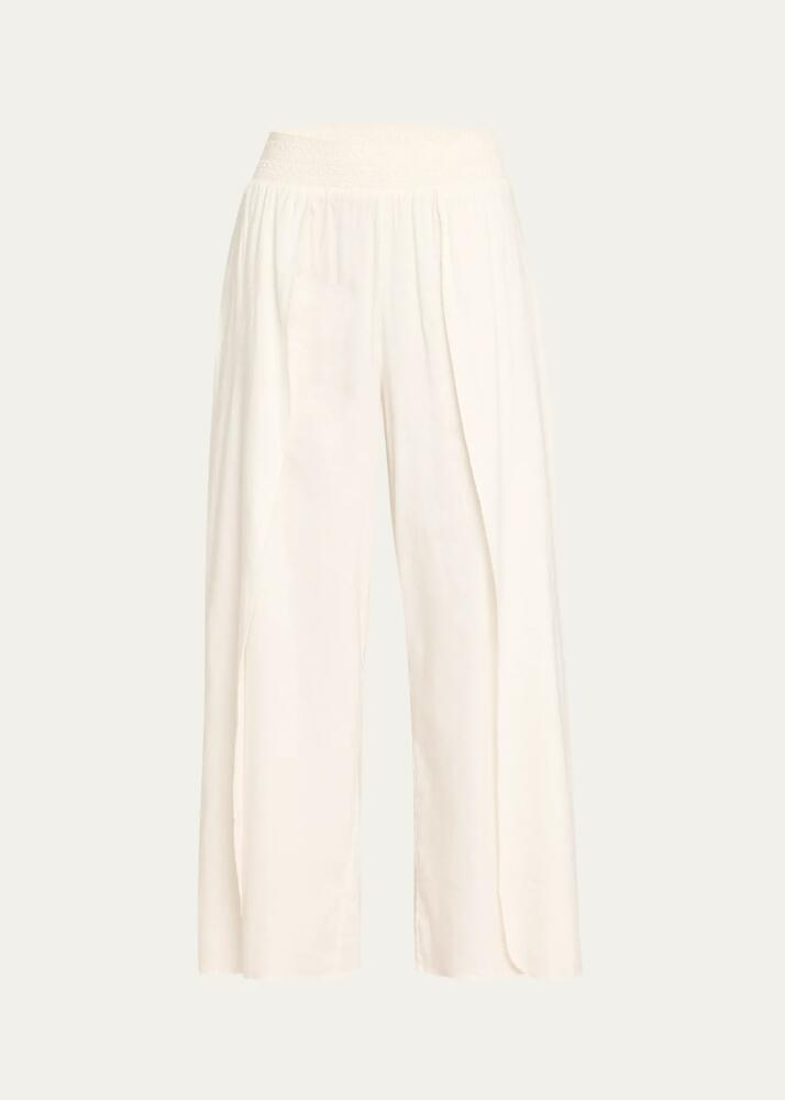 Alice + Olivia Larissa Cropped Linen-Blend Pants Cover