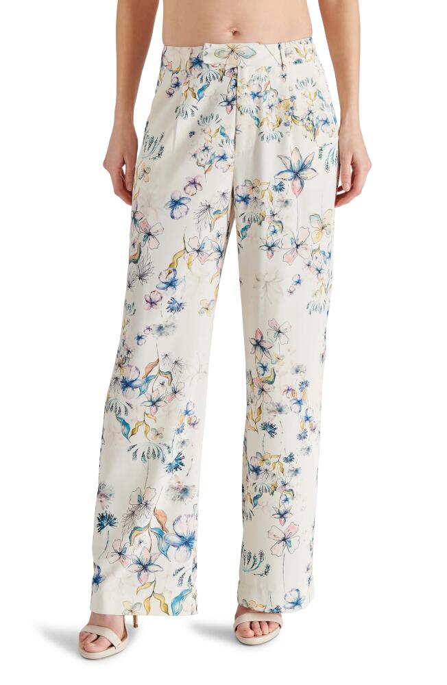 Steve Madden Denia Floral Print Wide Leg Pants in Cream Cover