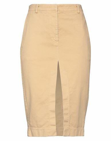 N°21 Woman Midi skirt Sand Cotton, Elastane Cover