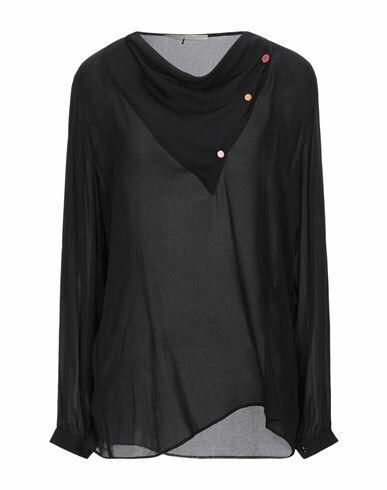 Marco De Vincenzo Woman Top Black Silk Cover