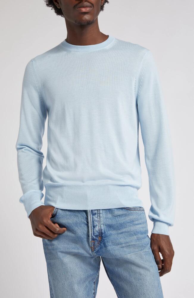 TOM FORD Cashmere & Silk Crewneck Sweater in Sky Blue Cover