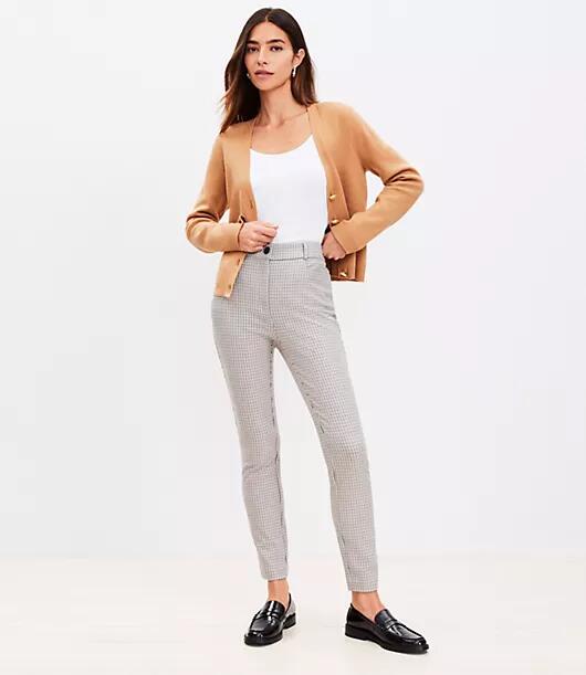 Loft Petite Sutton Skinny Pants in Plaid Bi-Stretch Cover