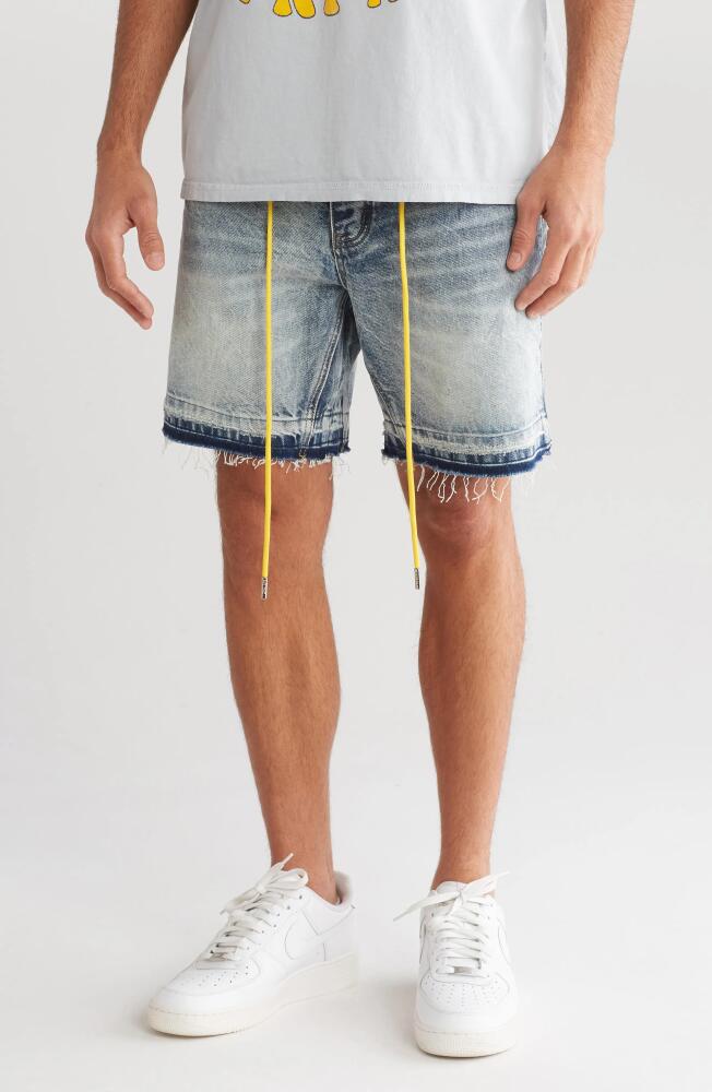 DIET STARTS MONDAY Denim Shorts in Washed Indigo Cover