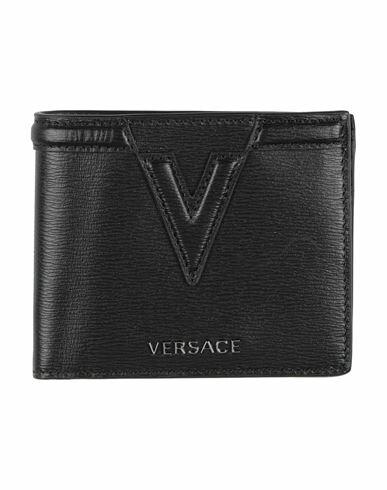 Versace Man Wallet Black Leather Cover