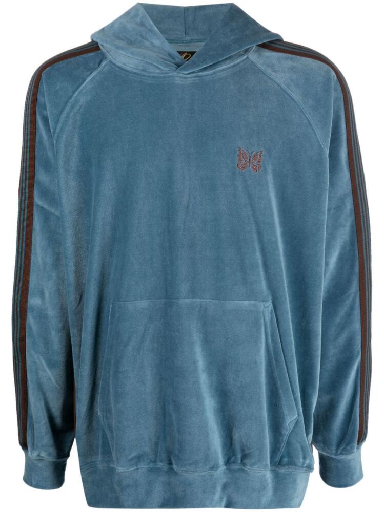 Needles side-stripe hoodie - Blue Cover