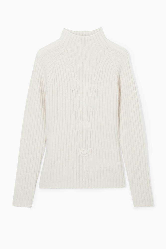 COS RIBBED PURE CASHMERE TURTLENECK SWEATER Cover