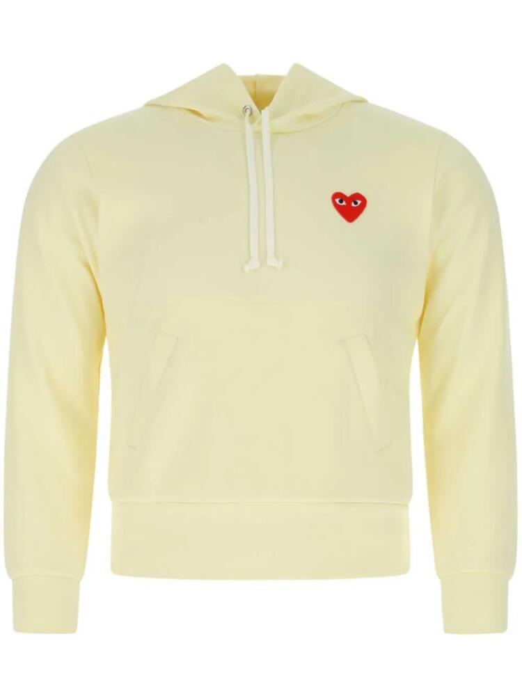 Comme Des Garçons Play heart-patch drawstring hoodie - Neutrals Cover