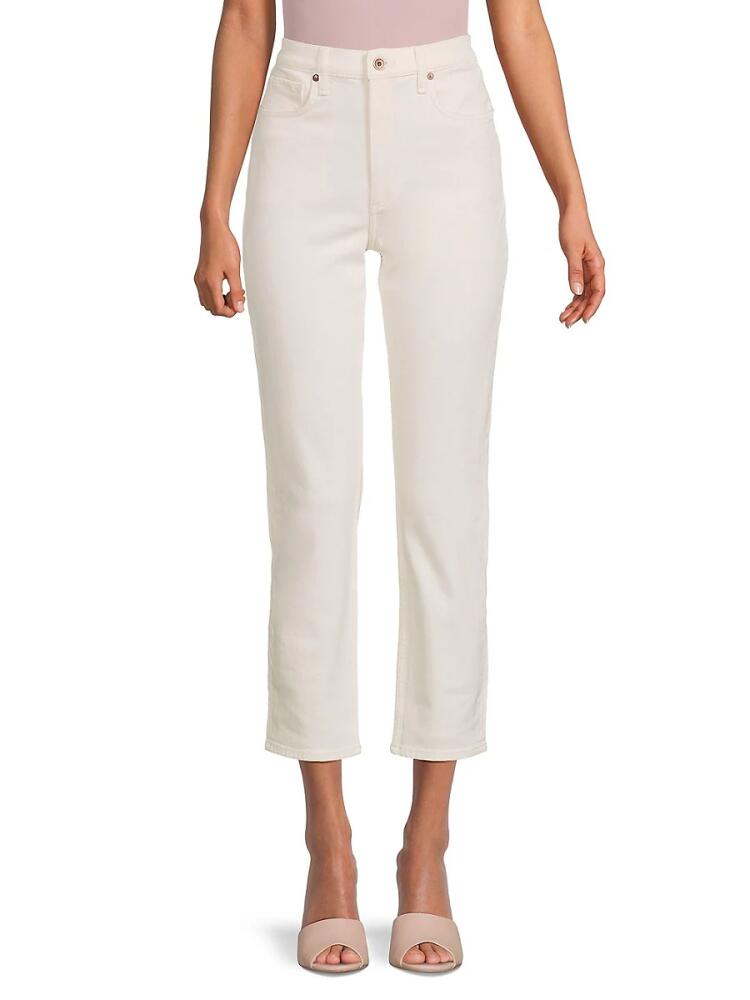 rag & bone Women's Wren Slim Fit Ankle Jeans - Ecru Cover