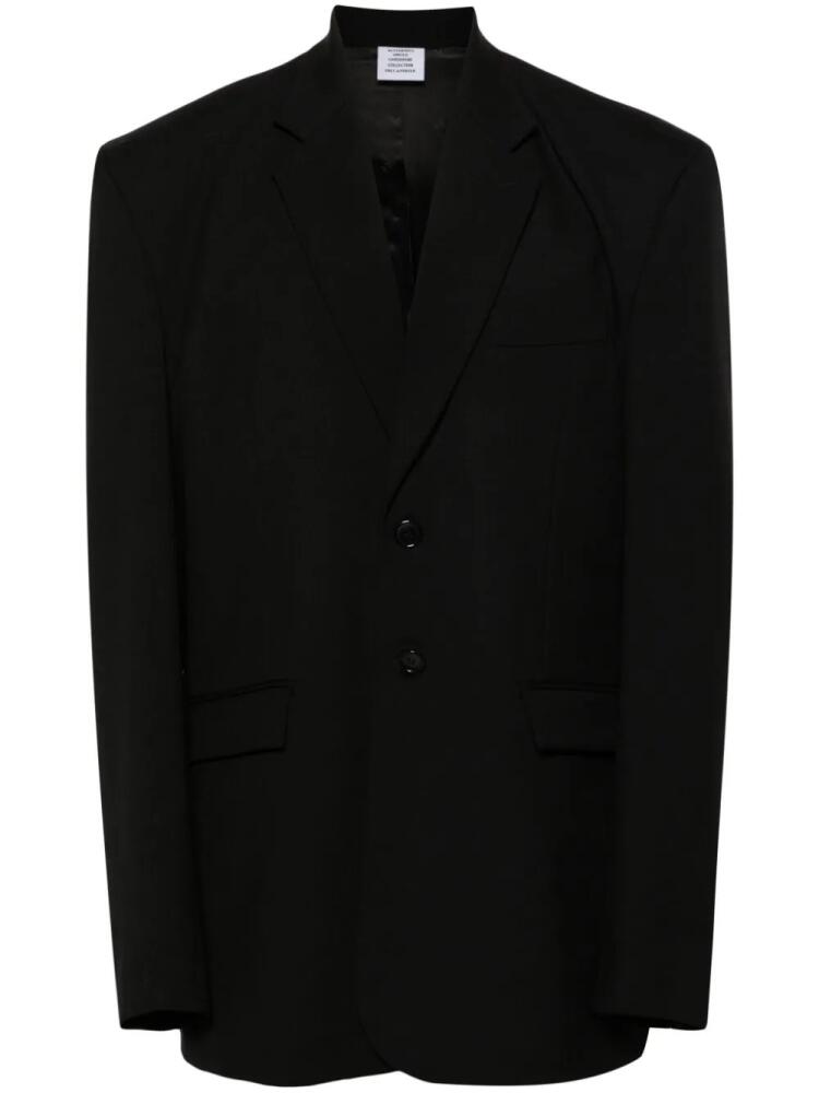 VETEMENTS single-breasted blazer - Black Cover