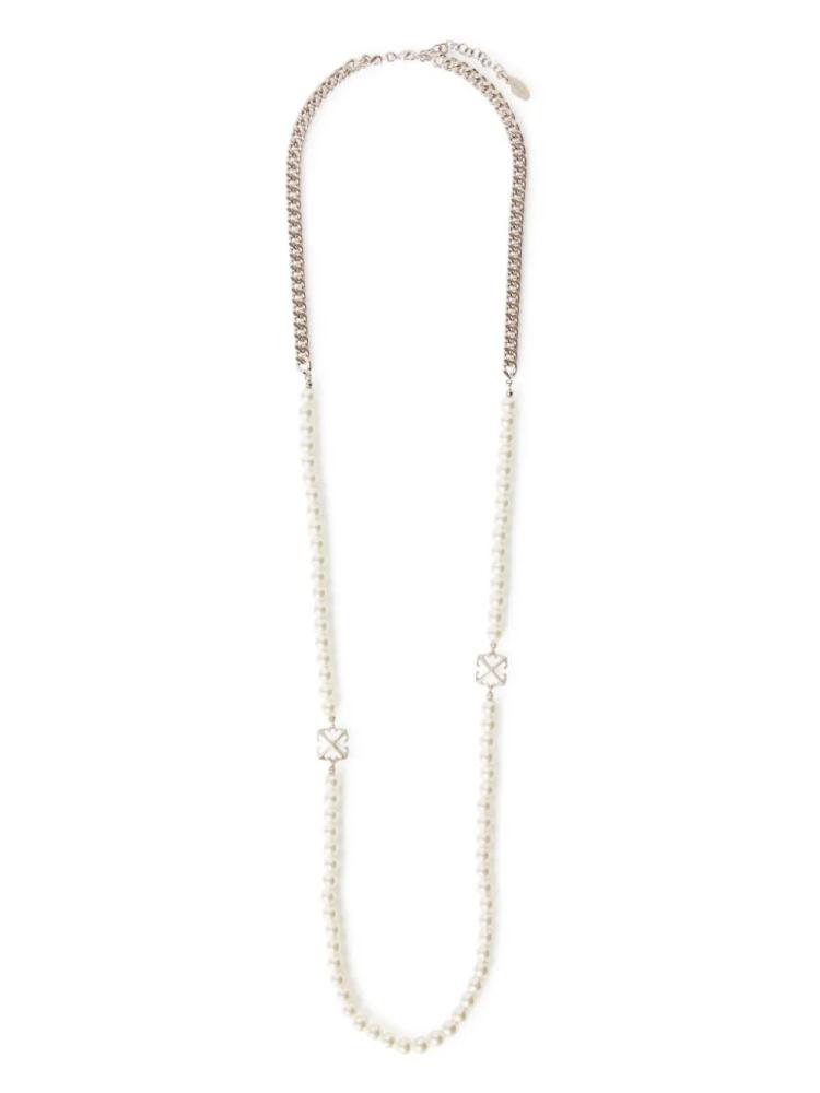 Off-White Arrows brass necklace - Silver Cover