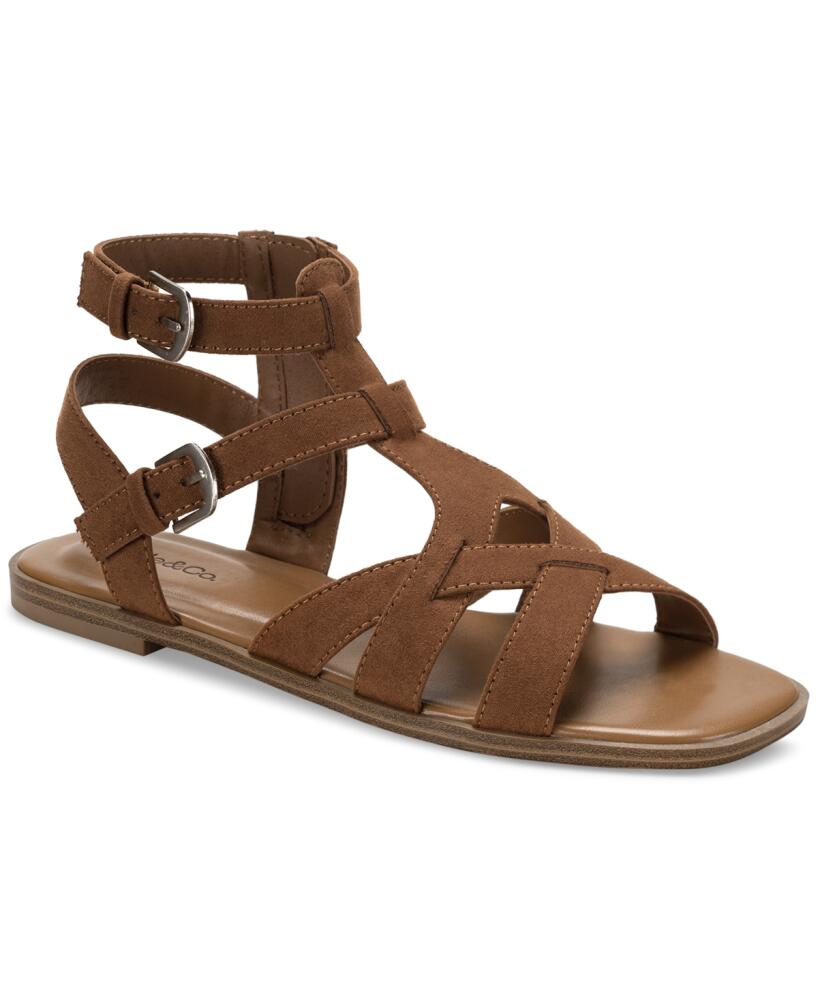 Style & Co Women's Storiee Gladiator Flat Sandals, Created for Macy's - Cognac Cover