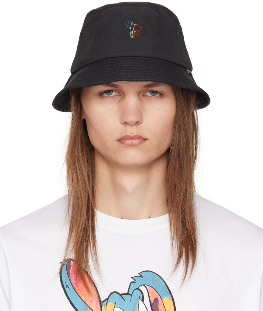 PS by Paul Smith Black Zebra Logo Bucket Hat Cover