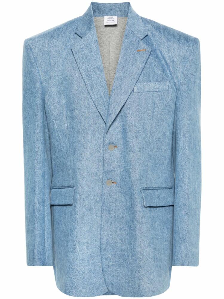 VETEMENTS single-breasted denim blazer - Blue Cover