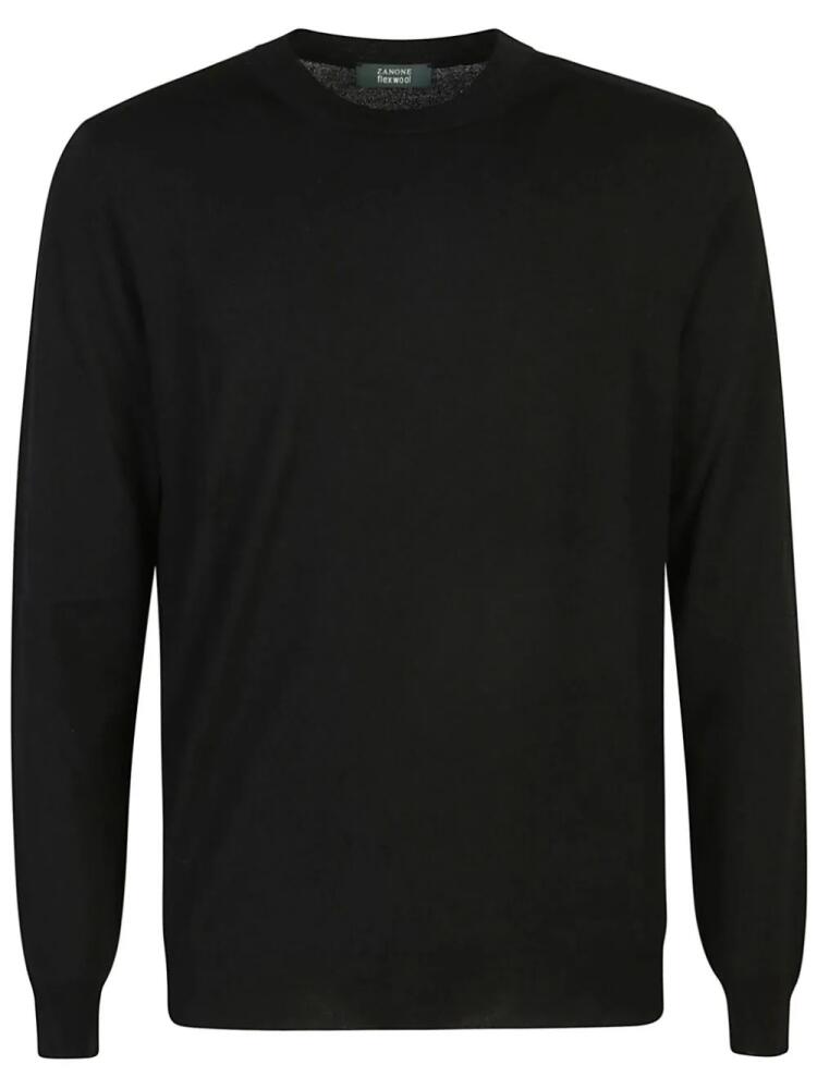 Zanone crew-neck long-sleeve sweater - Black Cover