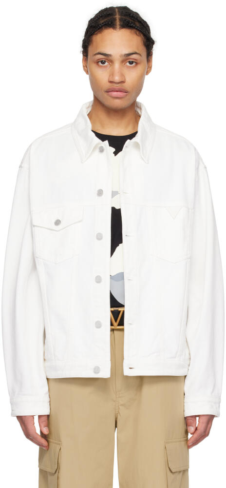 Valentino Off-White Hardware Denim Jacket Cover