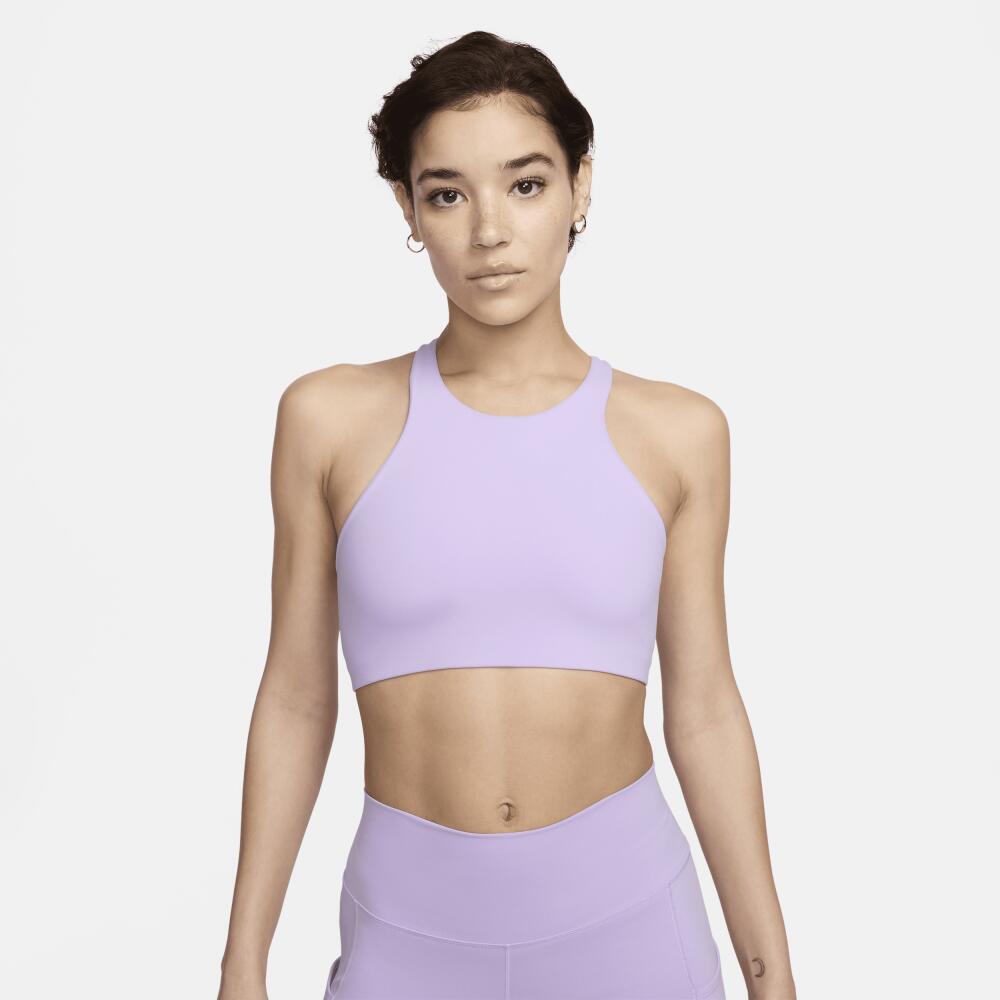 Nike Women's One Medium-Support Lightly Lined Sports Bra in Purple Cover