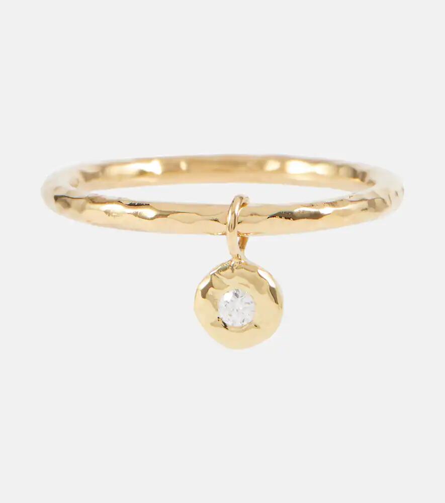 Octavia Elizabeth Nesting Gem 18kt gold stacking ring with diamond Cover