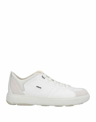 Geox Man Sneakers White Soft Leather Cover