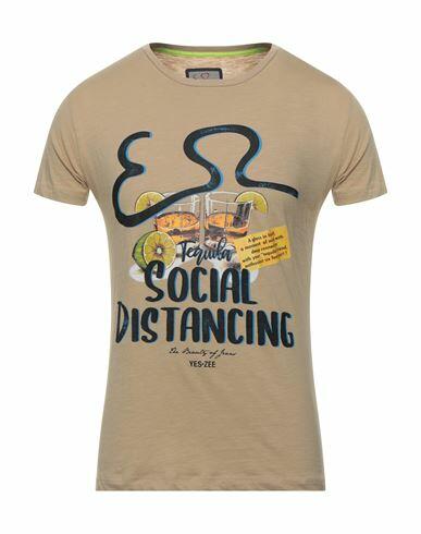 Yes Zee By Essenza Man T-shirt Beige Cotton Cover