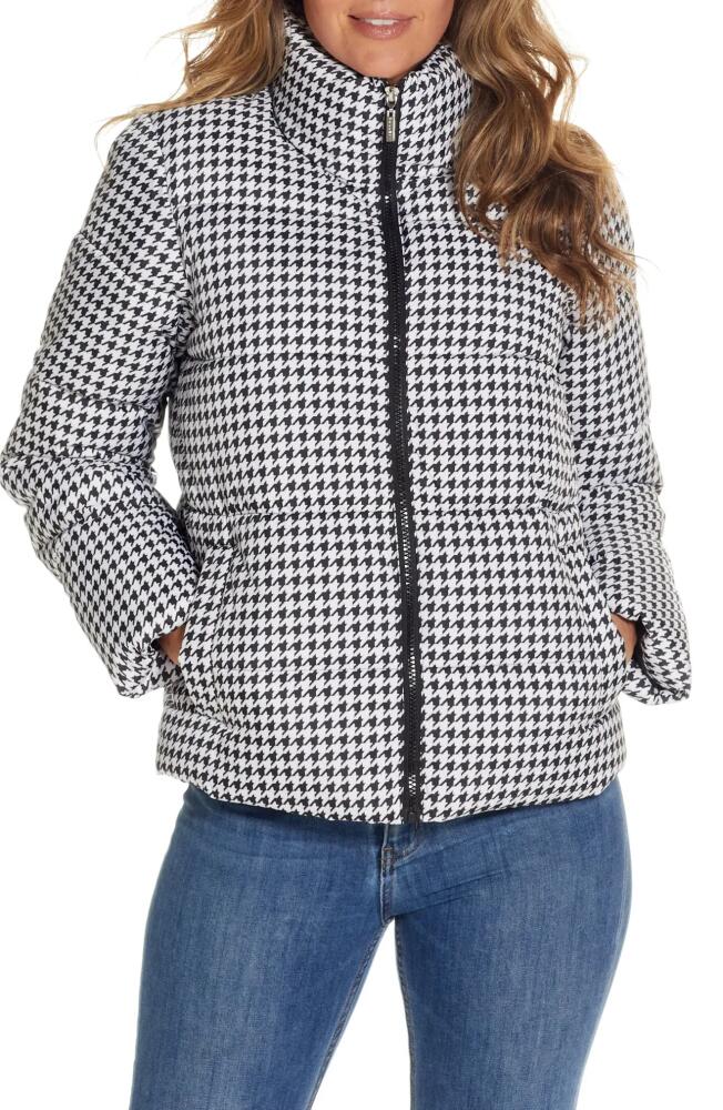 Gallery Houndstooth Puffer Jacket in Black/White Cover