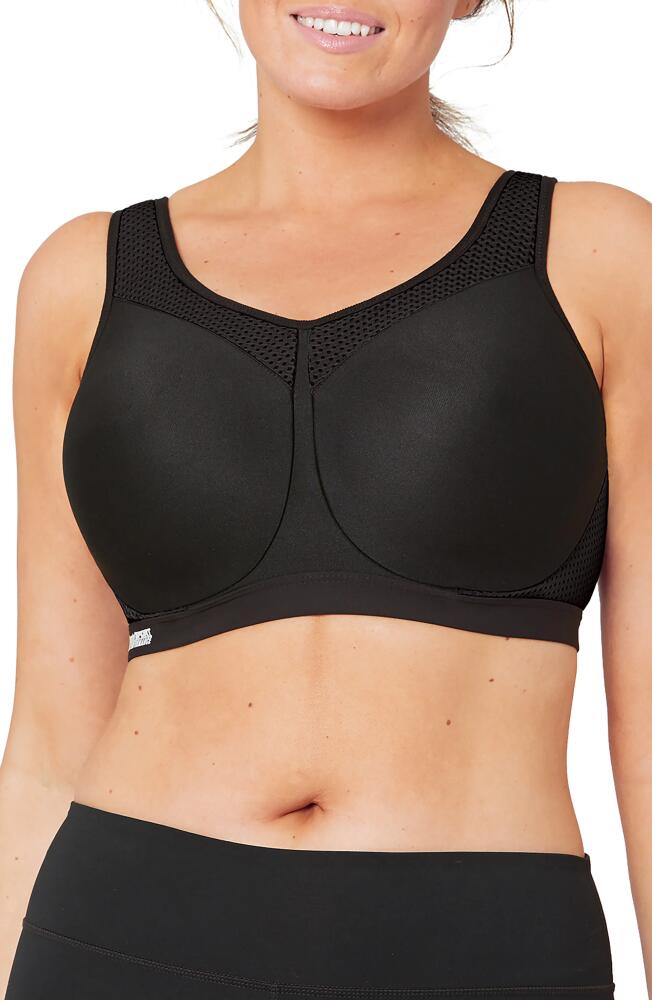 Glamorise High Impact Seamless Underwire Sports Bra in Black Sport Cover