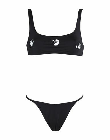 Off-white Woman Bikini Black Polyester, Elastane Cover