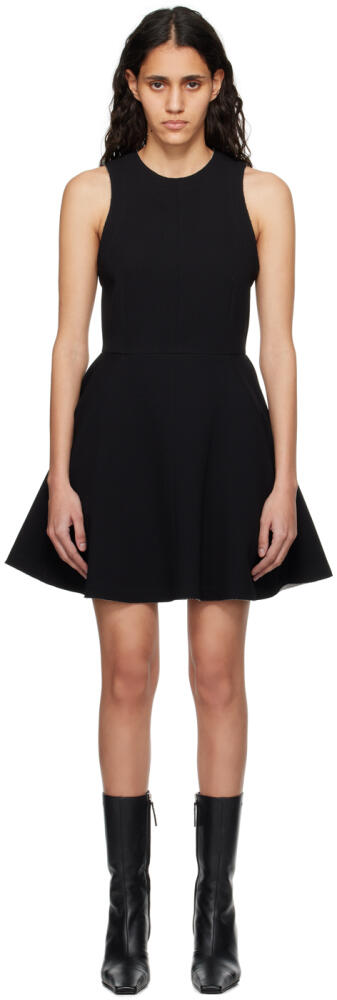 AMI Paris Black Flared Minidress Cover