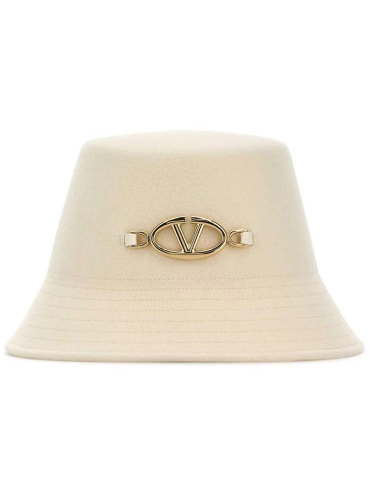 Valentino Garavani Vlogo-appliqué bucket hat - Neutrals Cover