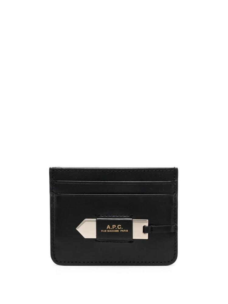 A.P.C. Charlotte logo-print cardholder - Black Cover