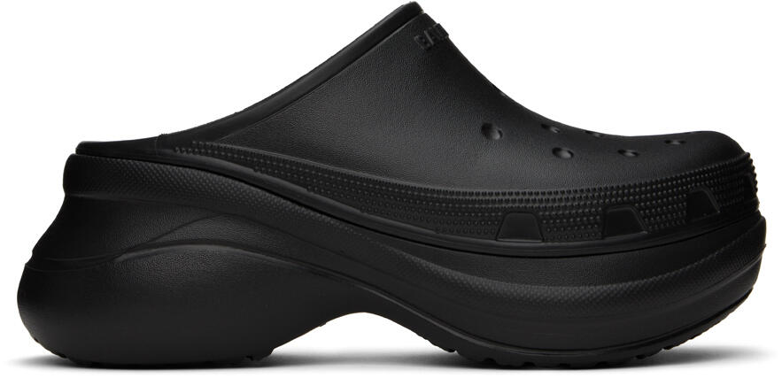 Balenciaga Black Crocs Edition Mules Cover