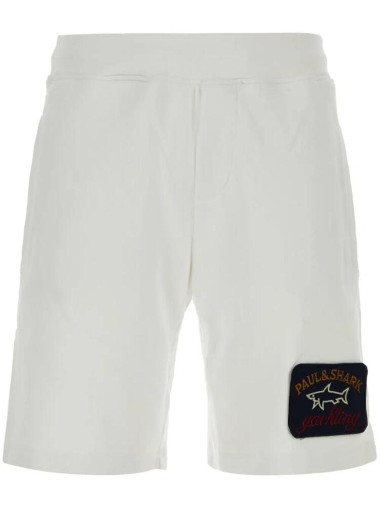 Paul & Shark logo-patch shorts - White Cover