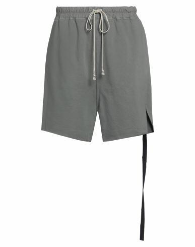 Drkshdw By Rick Owens Man Shorts & Bermuda Shorts Grey Cotton, Elastane Cover