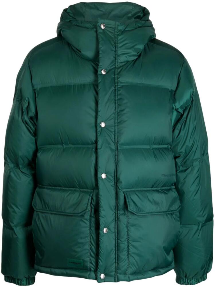 CHOCOOLATE quilted hooded down jacket - Green Cover